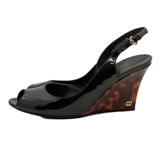 Patent leather heels Gucci Black size 7.5 in Patent leather - Picture 1 of 10